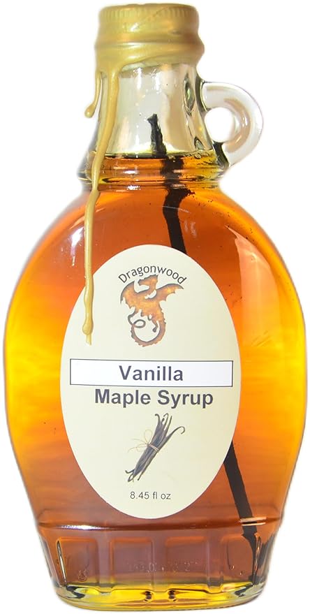 Vanilla Maple Syrup - For Pancakes and Waffles ??Made With Pure Maple Syrup And Vanilla Bean - By Dragonwood (8 fl oz)