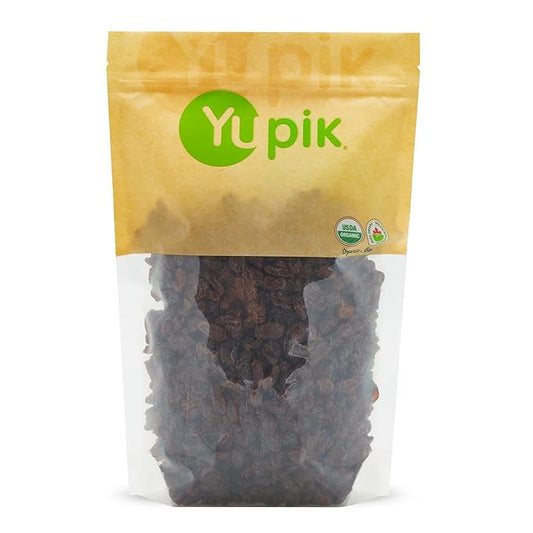 Yupik Organic Thompson Raisins, 2.2 lb, Gluten-Free, Kosher, Non-GMO, Vegan, Dried Fruits, Naturally Sweet, No Added Sugar, Seedless, Healthy Snacks, Fruity Topping & Inclusion, Ideal for Baking