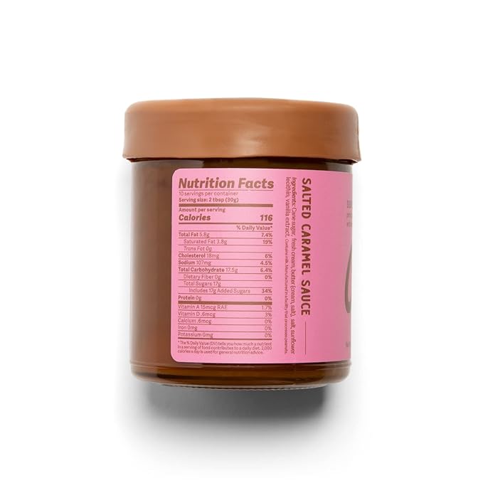 Coop's Salted Caramel Sauce: Rich and Buttery, Gourmet, All Natural, Handcrafted, Gluten Free, Non-GMO, Award Winning, Ice Cream Toppings, Desserts, 10 Ounce