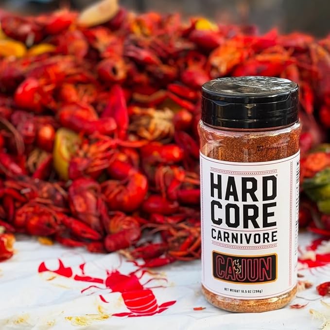 Hardcore Carnivore Cajun Seasoning (10.5 oz Shaker) Texas-Made, Authentic Blend for Gumbo, Red Beans and Rice, Jambalaya and More