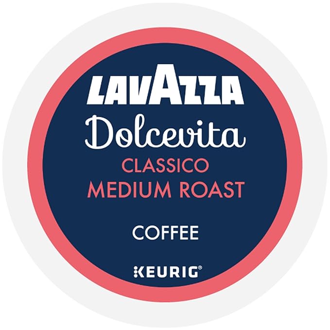 Lavazza Dolcevita Classico, Single-Serve Keurig K-Cup Pods, Medium Roast Coffee, 60-Count Box (6 Packs of 10)