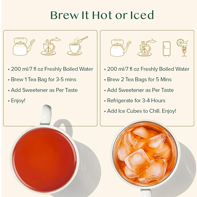 VAHDAM, India's Original Masala Chai Tea (30 Pyramid Tea Bags) Non GMO, Gluten Free, No Artificial Flavors | Blended w/Exotic Spices | Chai Tea Bags | Resealable Ziplock Pouch
