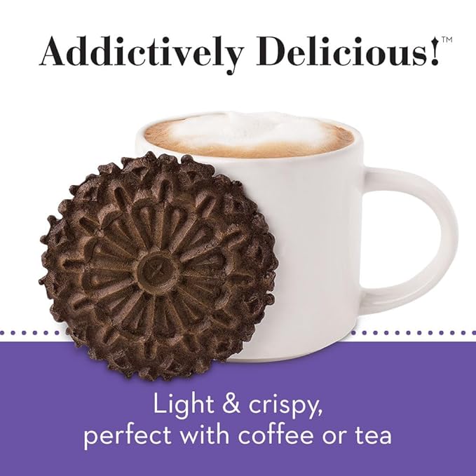 Reko Pizzelle Authentic Italian Style Waffle Cookie, Chocolate, 7 Ounce (Pack of 1)