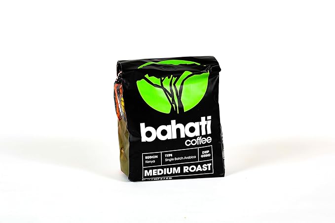 Kenya AA Grade Roasted Arabica Coffee Beans from Kenyan Highlands - 100% Pure Arabica Coffee Roasted Beans (Medium Roast Ground Coffee, 2 LB)