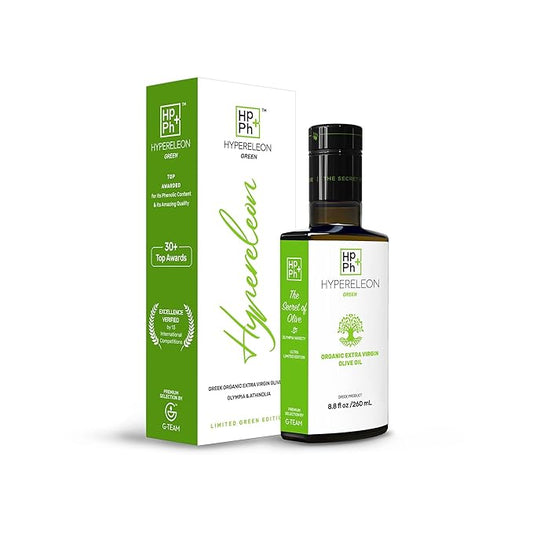 HYPERELEON GREEN | Premium, Organic, Exceptionally Rich in Polyphenols, Greek Extra Virgin Olive