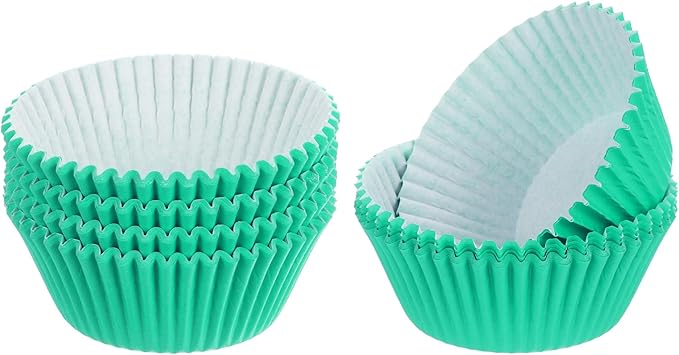 uxcell 300 Pcs Cupcake Liners, Muffins Paper Baking Cups Wrappers Standard Greaseproof for Baking Cupcake Wrapper, Green