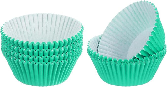 uxcell 300 Pcs Cupcake Liners, Muffins Paper Baking Cups Wrappers Standard Greaseproof for Baking Cupcake Wrapper, Green