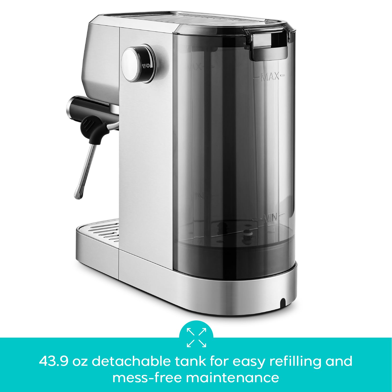 CASABREWS 3700 Essential Stainless Steel Espresso Machine with Steam Wand