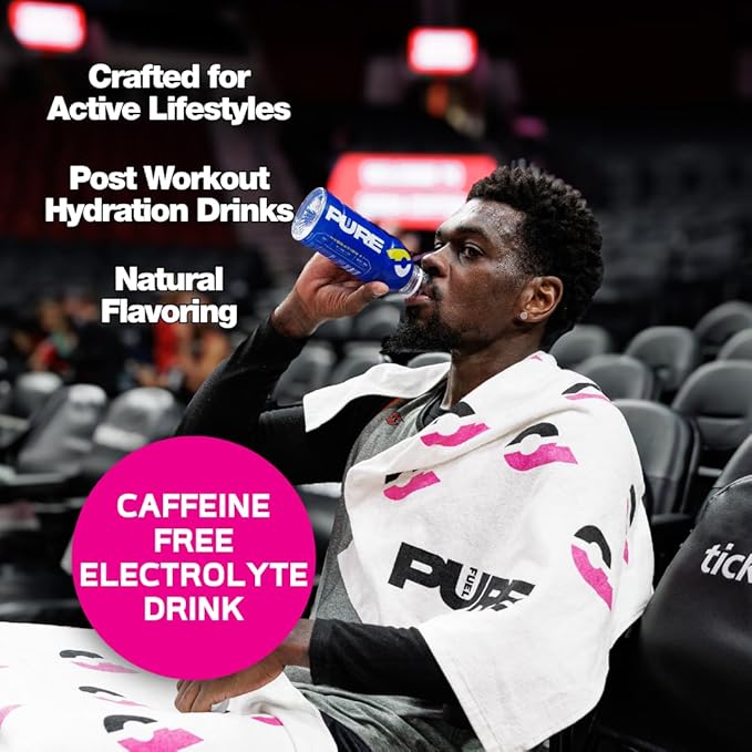 Pure Fuel Healthy Hydration Drinks - Limitless Lemonade, Berry Blitz, Tropical Torrent and Watermelon Blast - Sports Drinks - Plant Based - Variety Pack - 12pk x 16.9 fl oz