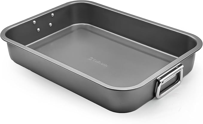 Large Lasagna Pan 12??x 16??- Heavy-Duty Nonstick Casserole Dishes for Oven - Convenient Deep Lasagna Baking Dish With Foldable Handles - Casserole Dish Is Dishwasher Safe and Perfect for Any Meal