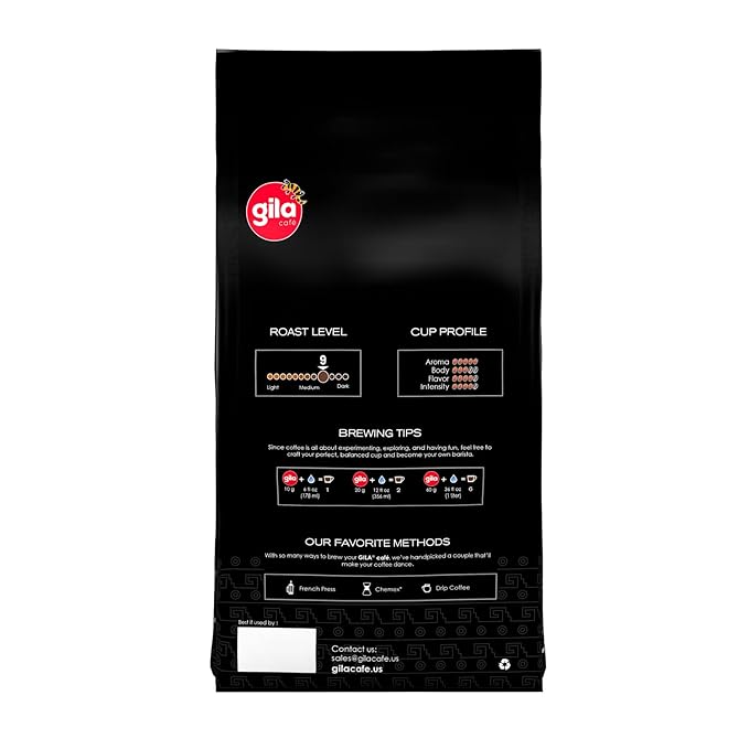 gila café Ground Coffee Medium Roast Mexico 32oz (1-Pack) - 100% Mexican Arabica Bean Coffee Grounds - Made with Coffeeberry - Chocolate, Almonds, Berries Notes