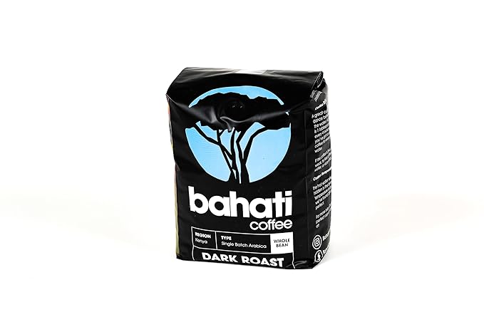 Kenya AA Grade Roasted Arabica Coffee Beans from Kenyan Highlands - 100% Pure Roasted Coffee Beans - Dark Roast Whole Beans, 2 LB