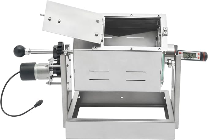 Commercial Coffee Bean Roaster 300-1200g Coffee Bean Baker Drum Type Stainless Steel Roasting Machine for Peanuts, Seeds, Nuts (Style 1)