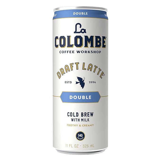 La Colombe Coffee, Double Draft Latte, 11 fl oz Cans (Pack of 12), Coffeehouse Quality Cold Brew, Specialty Grade Coffee Beans, Ready-to-Drink On-the-Go