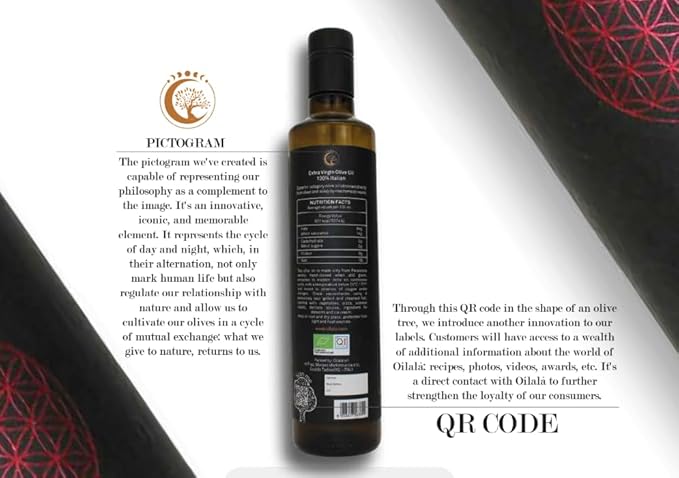 Oilala Extra Virgin Olive Oil, Robust Flavor, Polyphenol Rich, filtered,Italian, From Select Olives, Puglia, Italy, 2024/25 Harvest, 500ml (16.9 FL Oz) (Peranzanna)