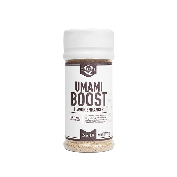 Lillie?™s Q - Umami Boost Seasoning, Umami Seasoning for Cooking, Mushroom, Garlic & Onion Spices, Perfect for Enriching Any Dish (6 oz)