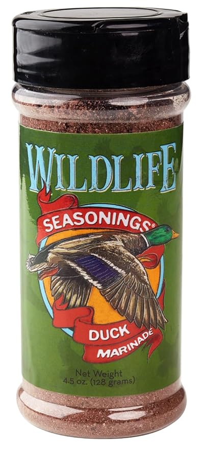 Wildlife Seasonings Duck Marinade – Gourmet Blend for Wild Game, Roast Duck & Beef | Dry Marinade Seasoning & Duck Seasoning for Grilling & Cooking | 4.5 oz Bottle