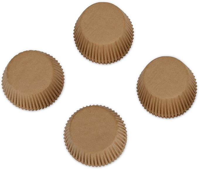Gifbera Natural Odorless Cupcake Liners Standard Greaseproof Paper Muffin Baking Cups 200-Count, Natural Color