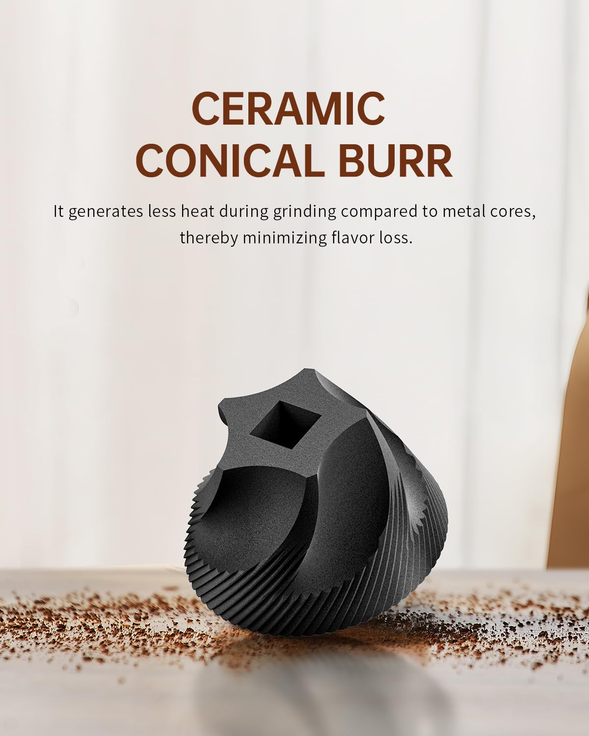 CIRCLE JOY Mini Manual Coffee Grinder with 40 External Adjustable Settings and Ceramic Conical