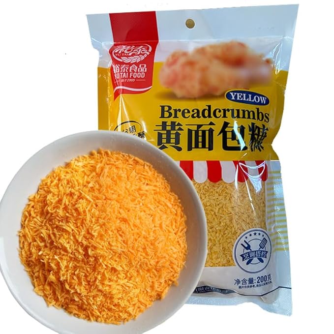 Bread Crumbs 7.05oz/200g,yellow bread crumbs plain for Breading, Frying, Baking 竊?Baked Pasta, Roasted Vegetables, Tonkatsu