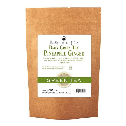 The Republic of Tea ??Pineapple Ginger Daily Green Tea, 50 Tea Bags