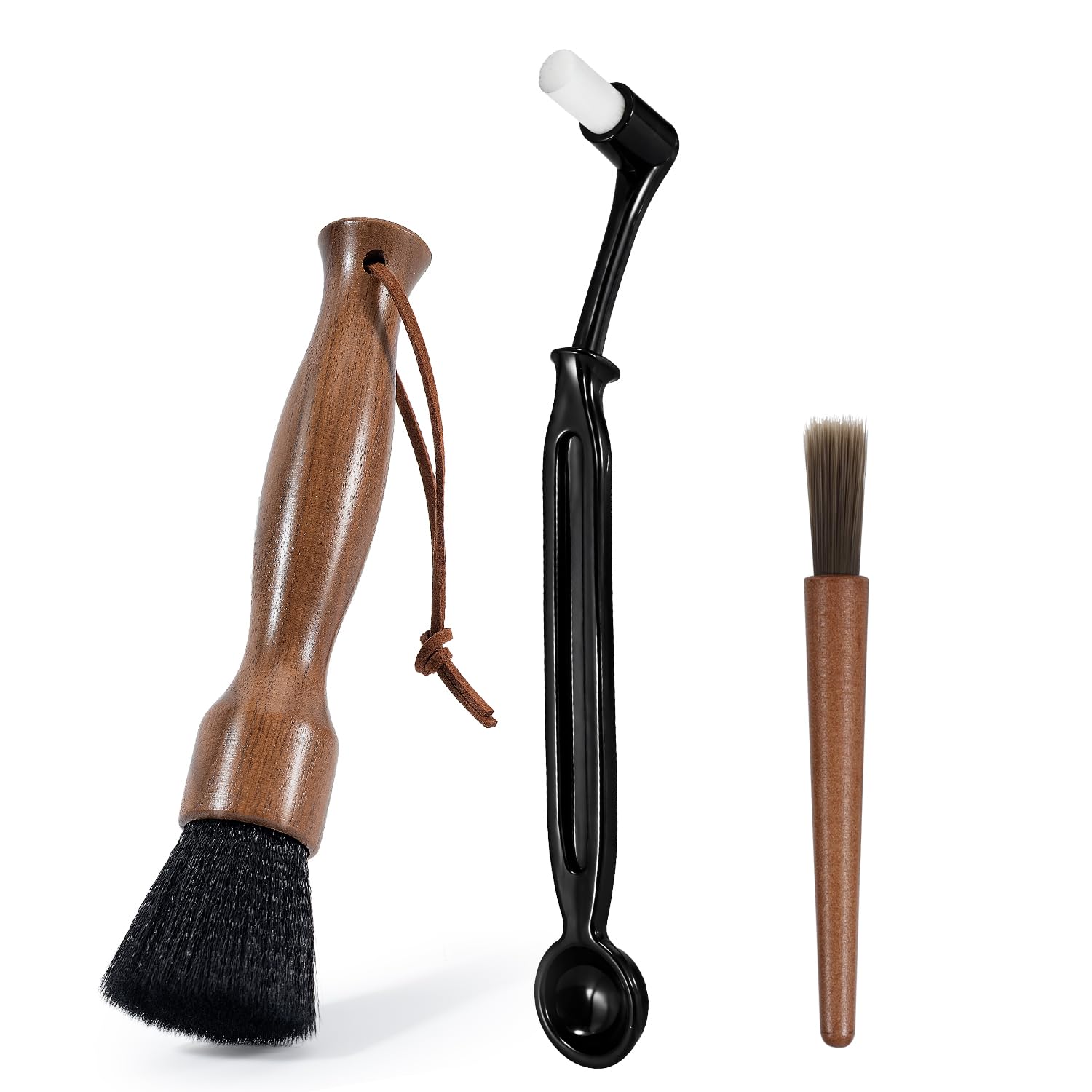 Belongtous 3Pcs Coffee Grinder Cleaning Brush Set, Essential Advanced Cleaning Kit with Large Soft