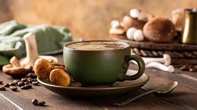 AuraFlare Mushroom Coffee | Premium Everyday Adaptogenic Mushroom for Better Focus, Energy and Digestion | Chaga, Lions Mane & L-Theanine | Doze Mushroom Coffee| 30 Servings (Pack of 1)