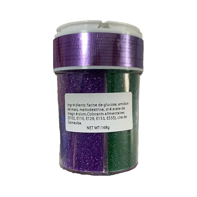Sentovac 4-Colors Sanding Sugar for Baking Edible Sparkling Sugar Sprinkles Coarse Sugar Crystals for Baking Cake Cookie Cupcake Topper Ice Cream Decoration Supplies竊늁urple Yellow Green Pink竊?"<div>