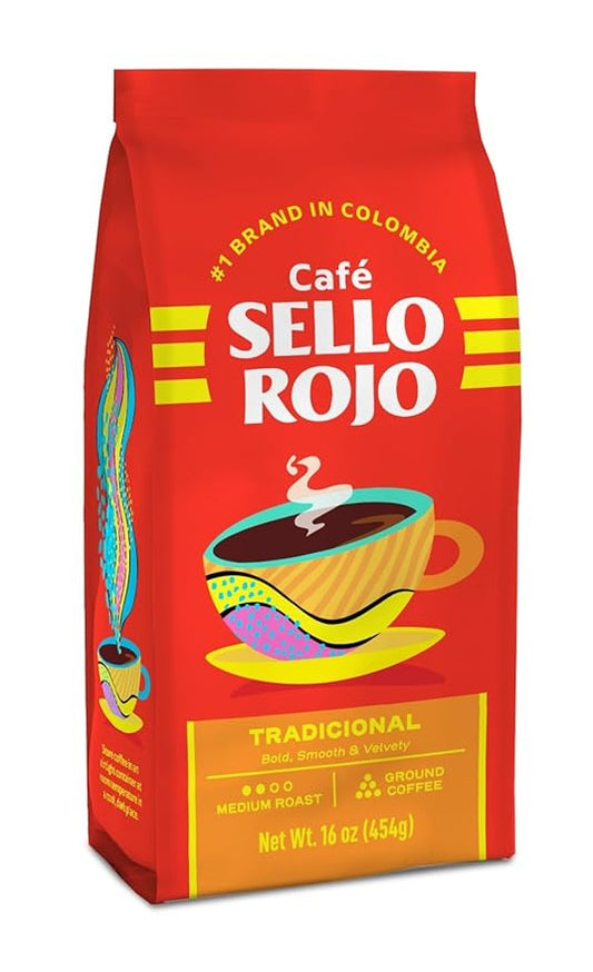 Sello Rojo Tradicional Medium Roast Ground Coffee, 16 oz