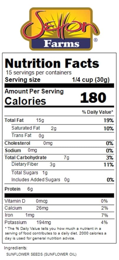 Sunflower Seeds Shelled Roasted Unsalted, 25 Lbs. Bulk Case, Kosher