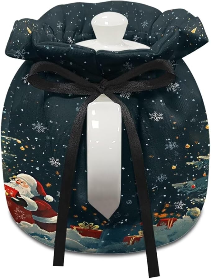 Christmas Tree and Santa Claus Tea Kettle Dust Cover Santa Claus Tea Insulated Cosy for Home Decor Tea Cozies Covers for Breakfast Warmer Tea Kettle Quilt for Hotel Restaurant Tea Party