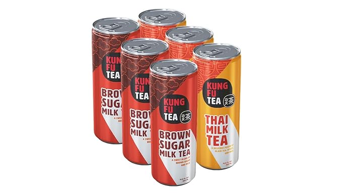 Kung Fu Tea Milk Tea (Brown Sugar + Thai Milk Tea)
