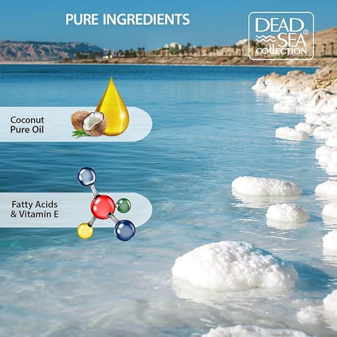 Dead Sea Collection Body Oil for Dry Skin- Scented Coconut ??Vitamin E Moisturizing & Nourishing, Anti-Aging & Skin Elasticity Support for Face Pack of 2 (4 Fl. Oz Each)