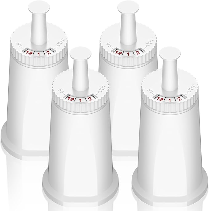 Replacement Water Filter for Breville Barista Touch Espresso Machine BES880, Barista Pro BES878, Oracle Touch BES990, Oracle BES980, Dual Boiler BES920 Bambino ClaroSwiss Sage, 4 Pack