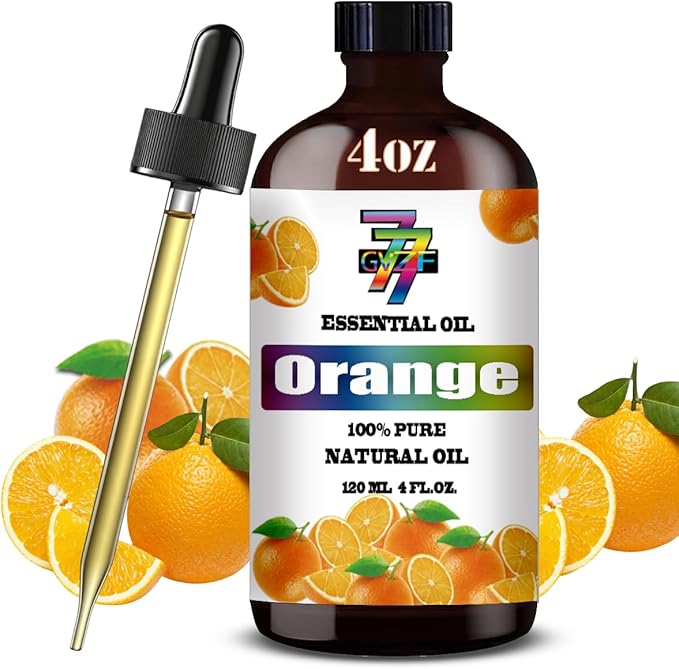 Orange Essential Oil (4 oz/120 ml) ??Orange Oils for Aromatherapy, diffusers, humidifiers, Home fragrances, DIY Skincare, soap Making, DIY Candle Making, Relaxation, Yoga, and Meditation