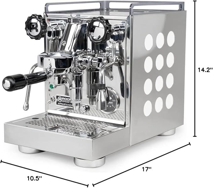 Rocket Espresso Appartamento Espresso Machine and Eureka Mignon Notte Grinder Bundle (White)