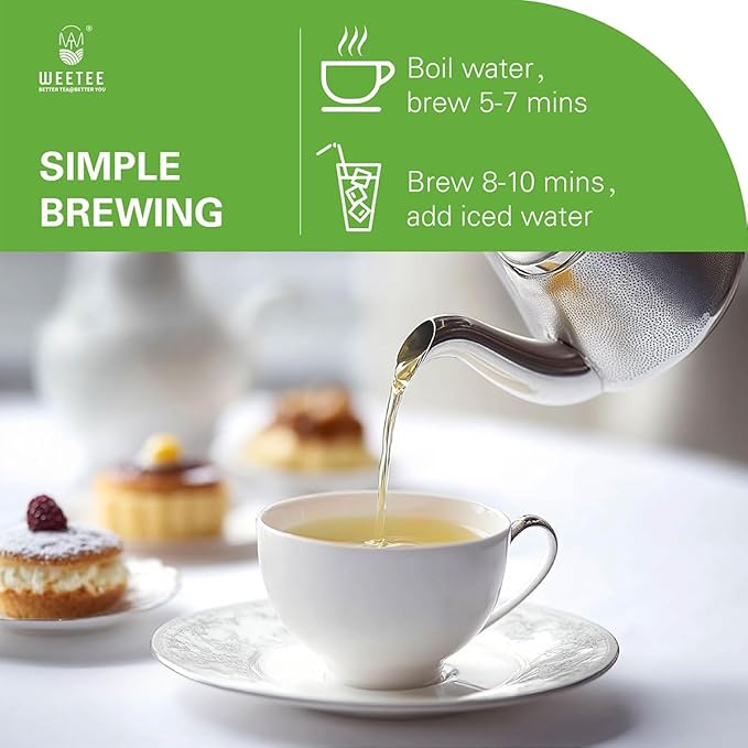 WT WEETEE Soursop Leaves Tea Bags, Made with 100% Pure Soursop Graviola/Guanabana Leaves, Natural Caffeine-free Herbal Tea, 50 Corn Fiber Tea Bags