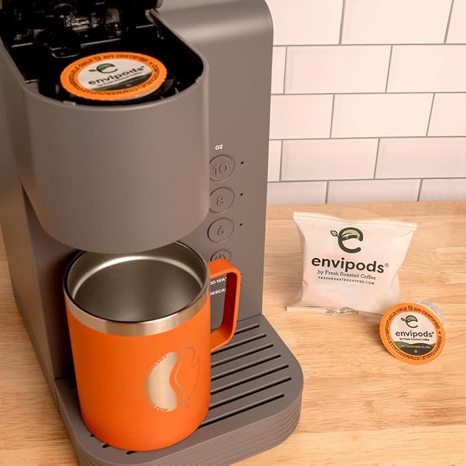 Fresh Roasted Coffee, Organic Peru Water-Processed Decaf | Mold & Myco 3rd Party Tested, BPI Compostable, USDA Organic, Kosher | Med Roast 36 CT Indiv Wrapped, Compatible With 1.0 & 2.0 K Cup Brewers