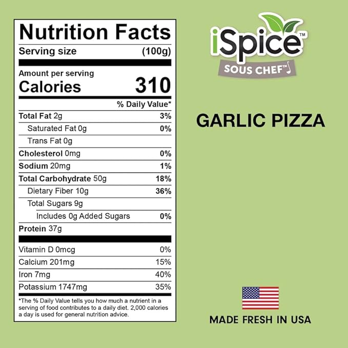 iSpice GARLIC PIZZA SEASONING | Pizza and Pasta Magic Seasoning Blend | Kosher Certificated | 7.7oz (219g