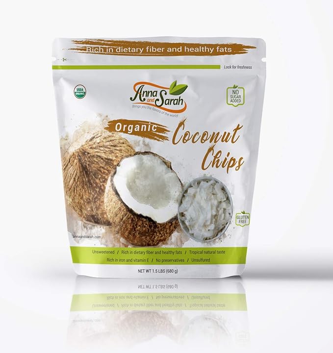 Anna and Sarah Organic Coconut Chips in Resealable Bag, 1.5 Lbs