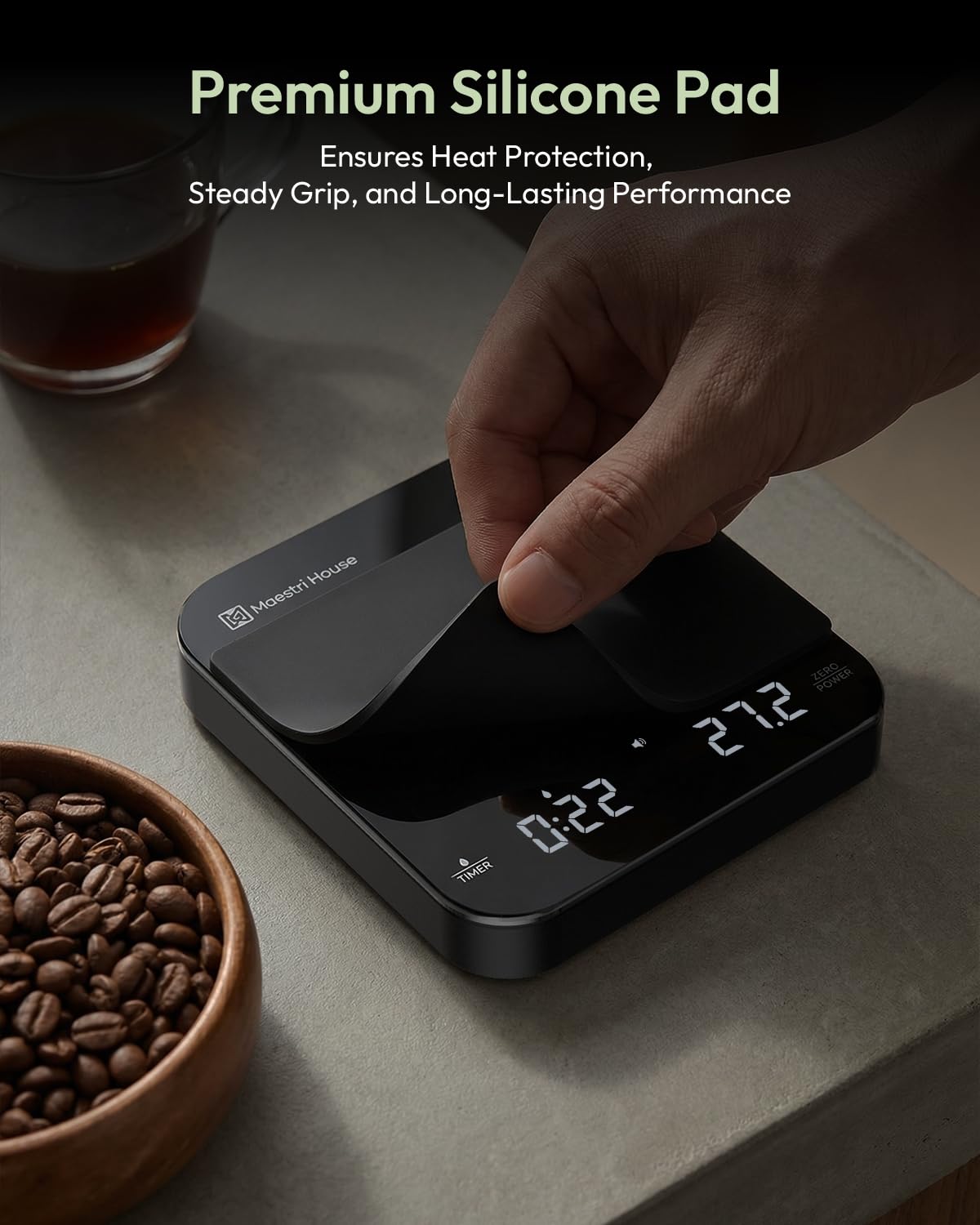 Maestri House S2 Espresso Coffee Scale with Timer 0.1g Precision Shot Scale