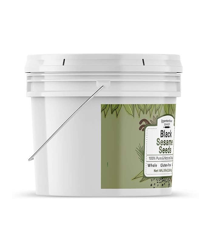Unpretentious Black Sesame Seeds, 1 Gallon, Whole, Natural, and Nutty Flavor