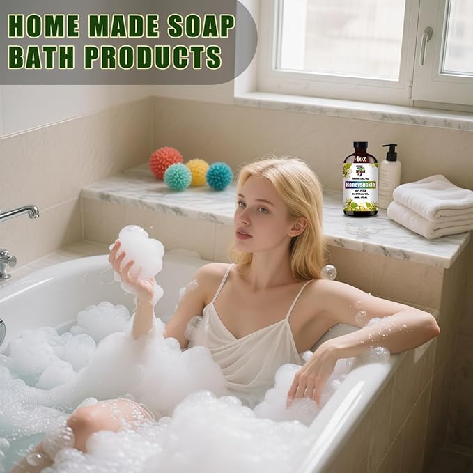Honeysuckle Essential Oil (4 oz/120 ml) ??Honeysuckle Oils for Aromatherapy, diffusers, humidifiers, Home fragrances, DIY Skincare, soap Making, DIY Candle, Relaxation, Yoga, and Meditation
