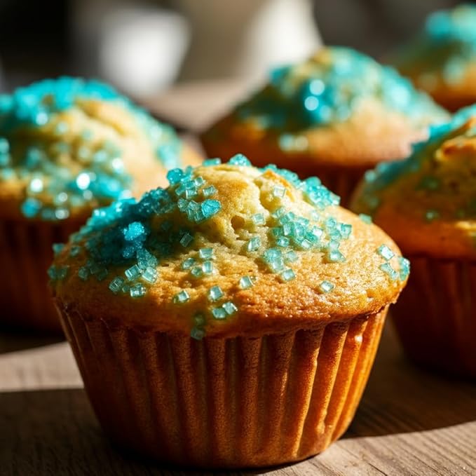 Bakerpan Sugar Sprinkles for Baking - 7 Ounce Sky Blue Decorating Sugar Crystals for Cookies, Cake Pops, Ice Cream (Made in USA)