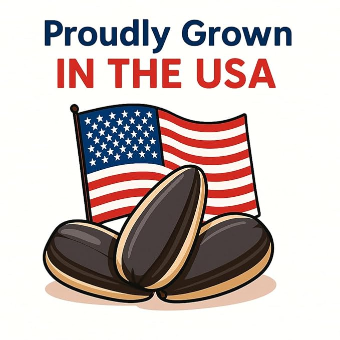 | USA Grown Raw Sunflower Seeds in Shell, 1lb | Unsalted Sunflower Seeds for Birds and for Eating