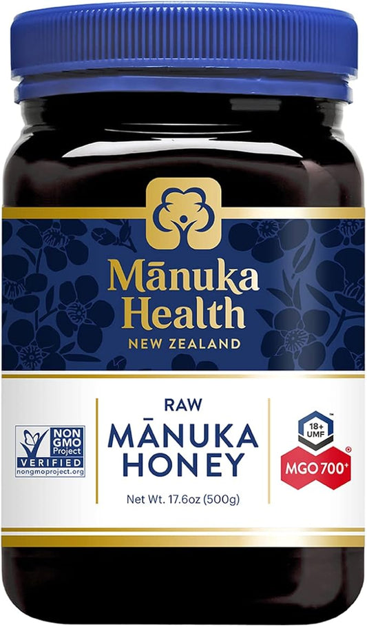 Manuka Health UMF 18+/MGO 700+ Ultra High-Grade Manuka Honey (500g/17.6oz), Superfood, Authentic Raw Honey from New Zealand
