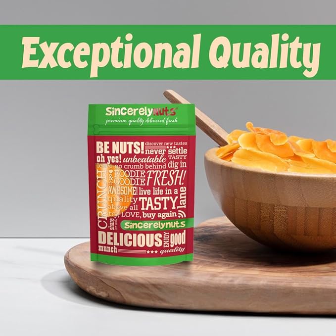 Sincerely Nuts Dried Mango Slices Lightly Sweetened & Unsulfured 1LB Bag- Antioxidant Rich - Scrumptious Taste - Guaranteed Freshness ??Kosher Certified