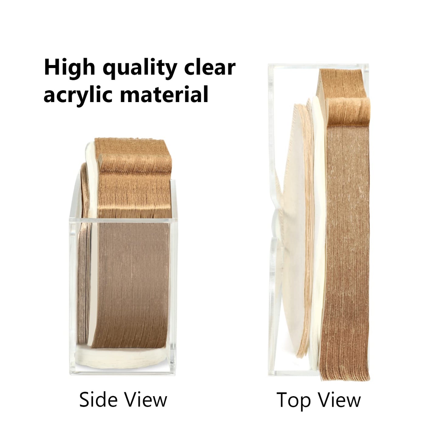 Kamehame Coffee Filter Holder, Wall Mount Coffee Filter Dispenser Rack, Clear Acrylic Storage