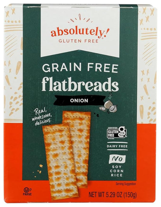 Absolutely Gluten Free Toasted Onion Flatbread, 5.29-Ounce (Pack of 3) by Absolutely Gluten Free