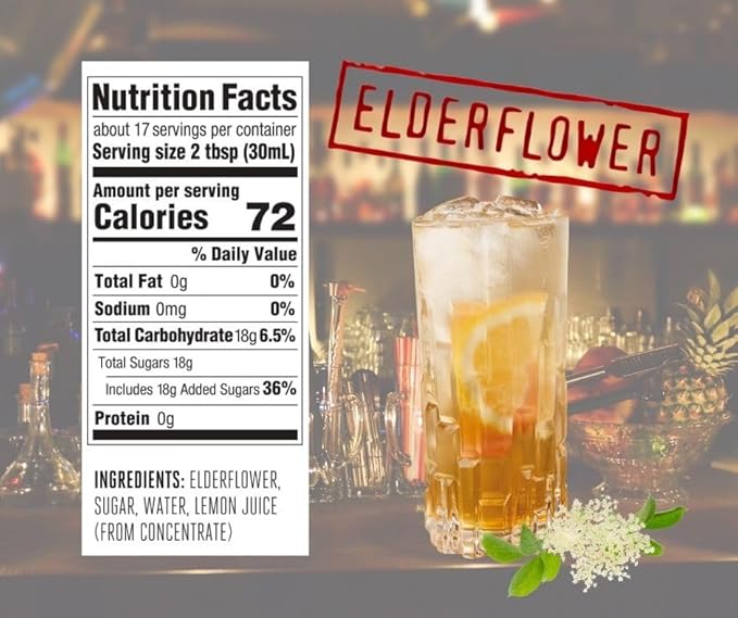 Mayer Premium Artisanal Hungarian Elderflower Syrup (Cordial) ??Award-Winning, Only Elderflowers and 3 Natural Ingredients, Vegan, Perfect for Cocktails, Lemonades ??No Artificial Additives (1 Pack)
